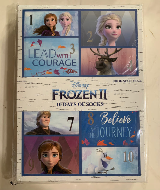Disney Frozen 2 10-Days of Socks Shoe Size 10.5-4 04034A