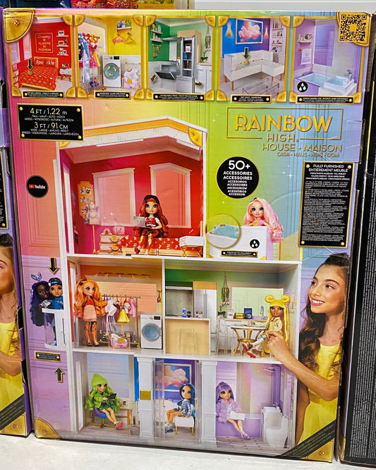 Rainbow High House 3-Story Wooden Dollhouse