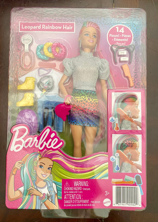 Barbie Leopard Rainbow Hair Play Set 90902